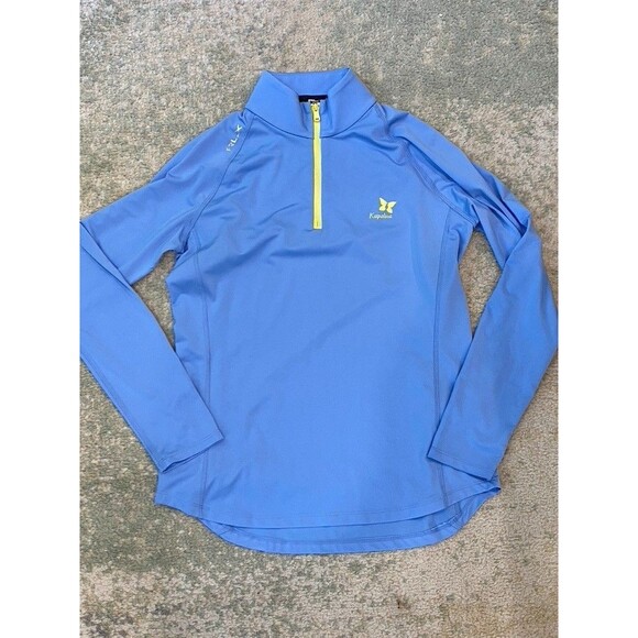 RLX Ralph Lauren Tops - RLX Ralph Lauren Sz S Womens UV 1/4 Zip Jersey Pullover Polo Blue Kapalua Golf